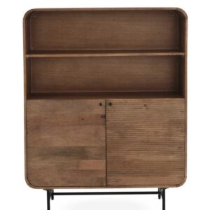 APARADOR ALTO CON CONTORNOS CURVOS 2 PUERTAS MADERA MACIZA DE MA Gabar