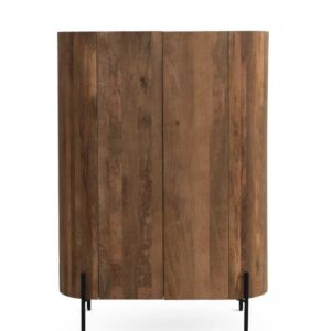 APARADOR ALTO CON FORMA ELIPTICA 2 PUERTAS MADERA MACIZA DE MANG Gabar