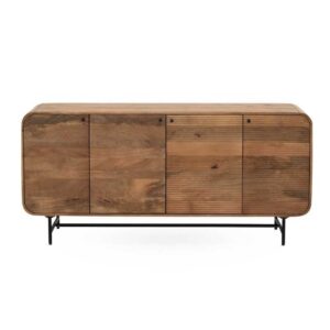 APARADOR CON CONTORNOS CURVOS 4 PUERTAS MADERA MACIZA DE MANGO