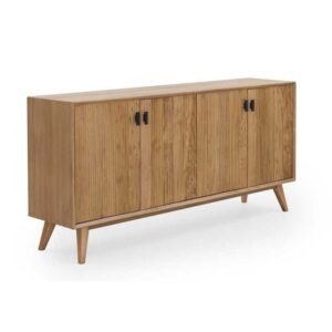 APARADOR CUATRO PUERTAS CHAPADO EN FRESNO COLOR NATURAL Gabar