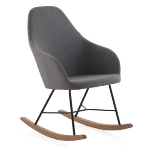 BALANCIN TAPIZADO GRIS PATAS METALICAS Y PATIN EN MADERA DE HAYA Gabar