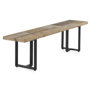 BANCO MADERA CON PATAS METAL 180X35 - (P30) Gabar