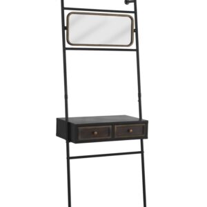 ESTANTE DE PIE A PARED ESTRUCTURA METAL NEGRA  Gabar