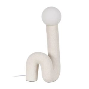 LÁMPARA MESA CREMA CERÁMICA ILUMINACIÓN 22,50 X 16,50 X 45 C