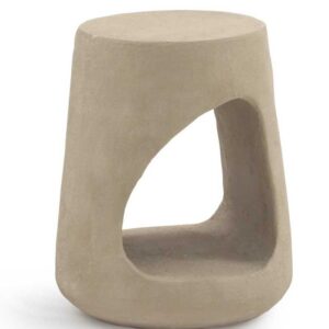 MESA AUXILIAR COLOR CEMENTO ARENA DE POLIRESINA  Gabar