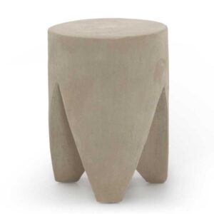 MESA AUXILIAR COLOR CEMENTO ARENA DE POLIRESINA  Gabar