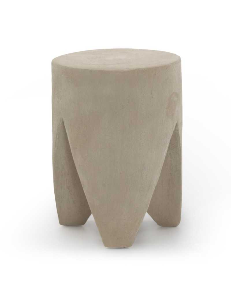 MESA AUXILIAR COLOR CEMENTO ARENA DE POLIRESINA Gabar