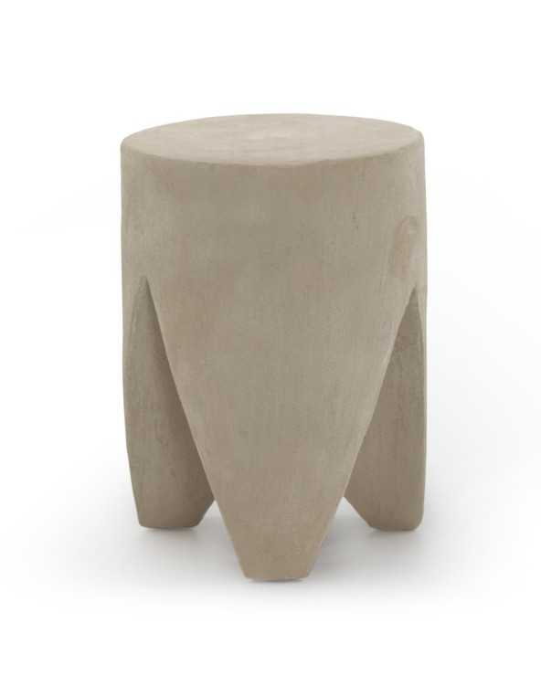 MESA AUXILIAR COLOR CEMENTO ARENA DE POLIRESINA - Imagen 2