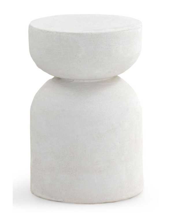 MESA AUXILIAR COLOR CEMENTO BLANCO DE POLIRESINA - Imagen 2