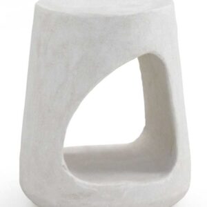 MESA AUXILIAR COLOR CEMENTO BLANCO DE POLIRESINA  Gabar