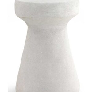 MESA AUXILIAR COLOR CEMENTO BLANCO DE POLIRESINA  Gabar