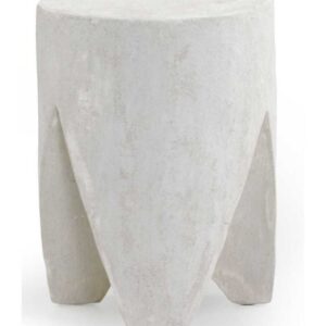 MESA AUXILIAR COLOR CEMENTO BLANCO DE POLIRESINA  Gabar