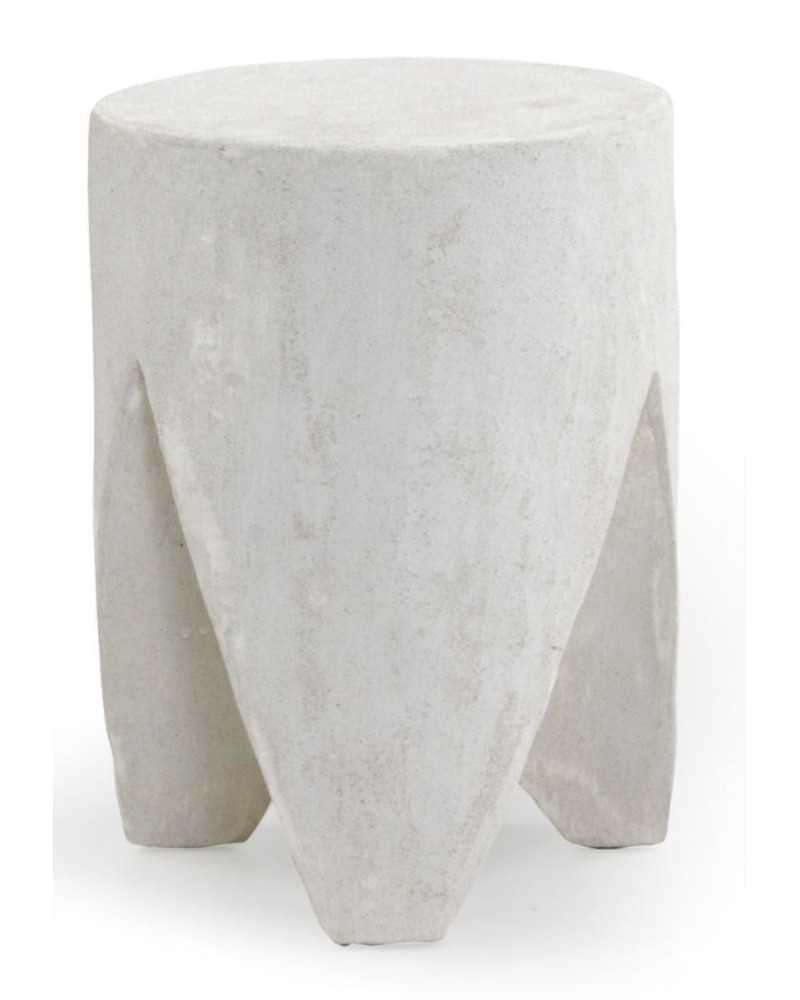 MESA AUXILIAR COLOR CEMENTO BLANCO DE POLIRESINA Gabar