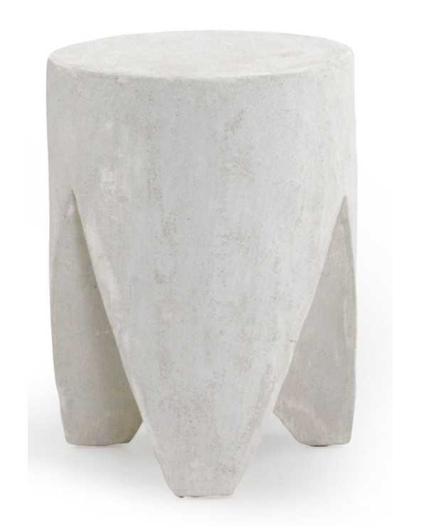 MESA AUXILIAR COLOR CEMENTO BLANCO DE POLIRESINA - Imagen 2