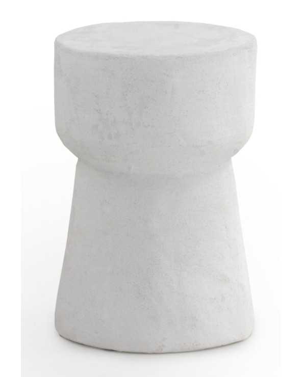 MESA AUXILIAR COLOR CEMENTO BLANCO DE POLIRESINA - Imagen 2