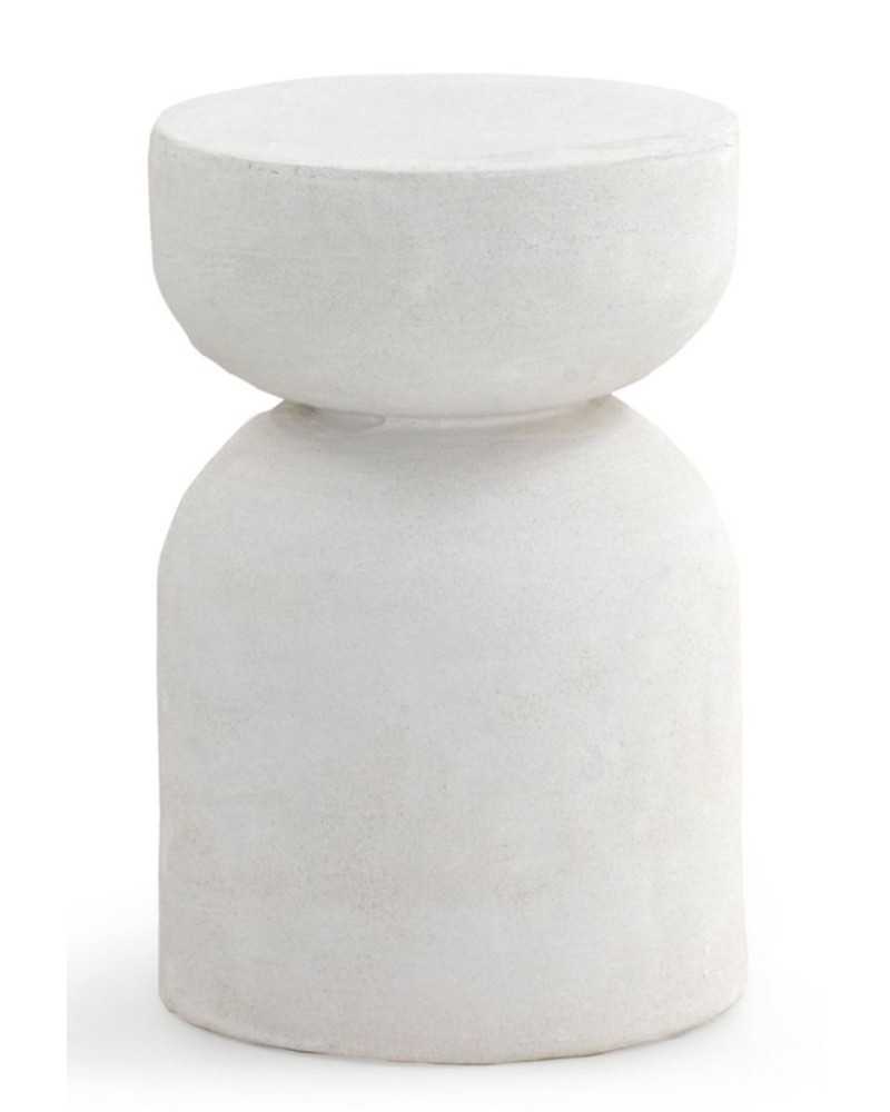 MESA AUXILIAR COLOR CEMENTO BLANCO DE POLIRESINA Gabar