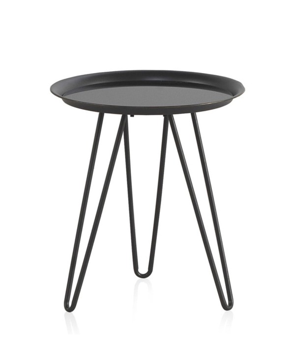 MESA AUXILIAR METAL CON CRISTAL - Imagen 2