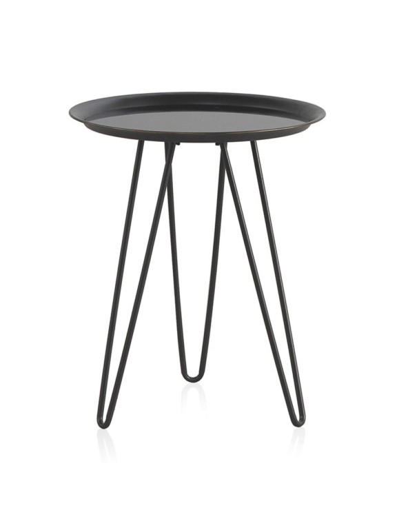 MESA AUXILIAR METAL CON CRISTAL - Imagen 2