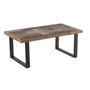 MESA CENTRO MADERA CON PATAS METAL - (P30)  Gabar