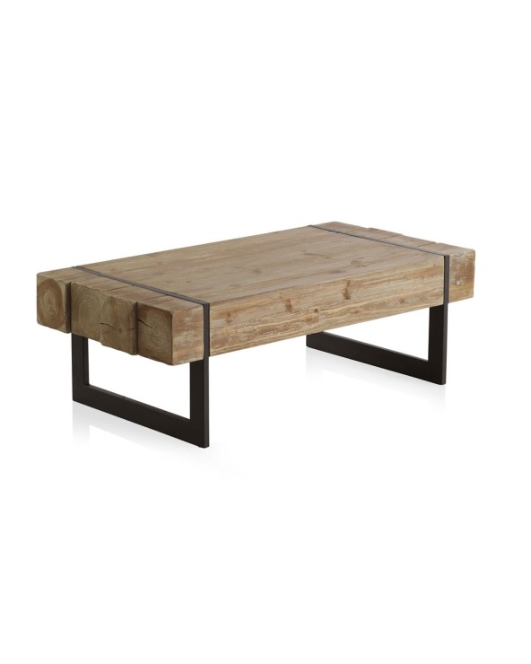 MESA CENTRO MADERA Y PATAS METAL - Imagen 2