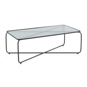 MESA CENTRO METAL CON CRISTAL  Gabar