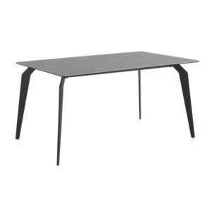 MESA CERAMICA GRIS CON PATAS DE METAL 150X90 - (P30) Gabar