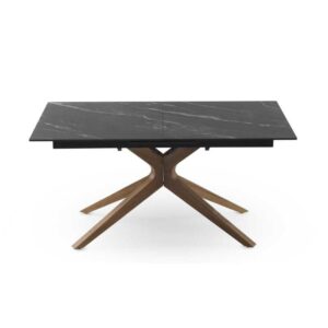 MESA COMEDOR EXTENSIBLE 160/200X90 PIE MADERA DE ROBLE CON SOBRE  Gabar