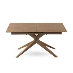 MESA COMEDOR EXTENSIBLE 160/200X90 PIE MADERA DE ROBLE CON SOBRE Gabar