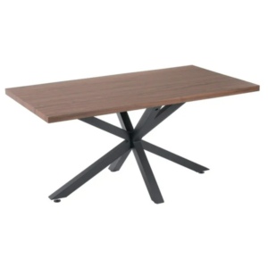 MESA COMEDOR MARRÓN-NEGRO DM-METAL 160 X 90 X 76 CM