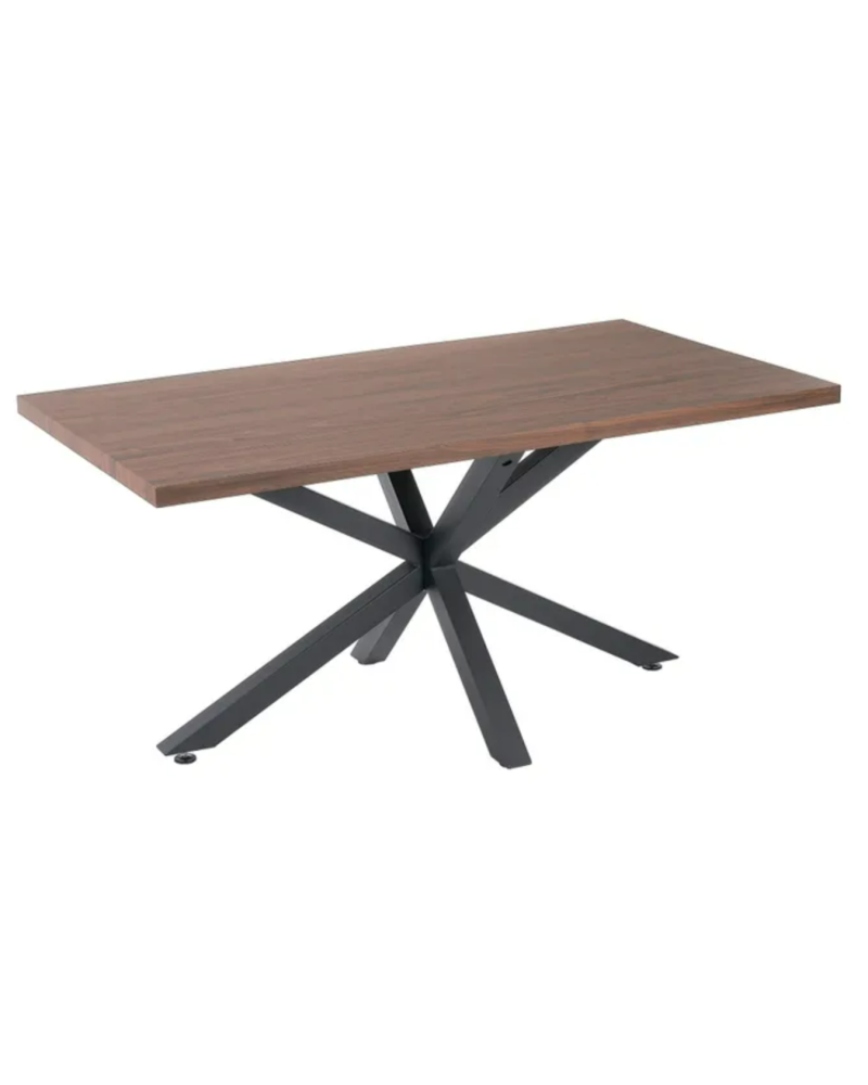MESA COMEDOR MARRÓN-NEGRO DM-METAL 160 X 90 X 76 CM