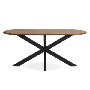 MESA COMEDOR OVALADA 180X90 DE MADERA DE ACACIA