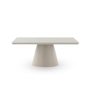 MESA COMEDOR RECTANGULAR 180X100 MDF LACADA EPOXI COLOR BLANCO C  Gabar