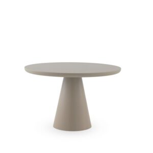 MESA COMEDOR REDONDA 120 DIAM. MDF LACADA EPOXI COLOR TOPO MATE  Gabar