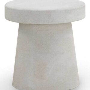 MESA DE CENTRO COLOR CEMENTO BLANCO DE POLIRESINA  Gabar