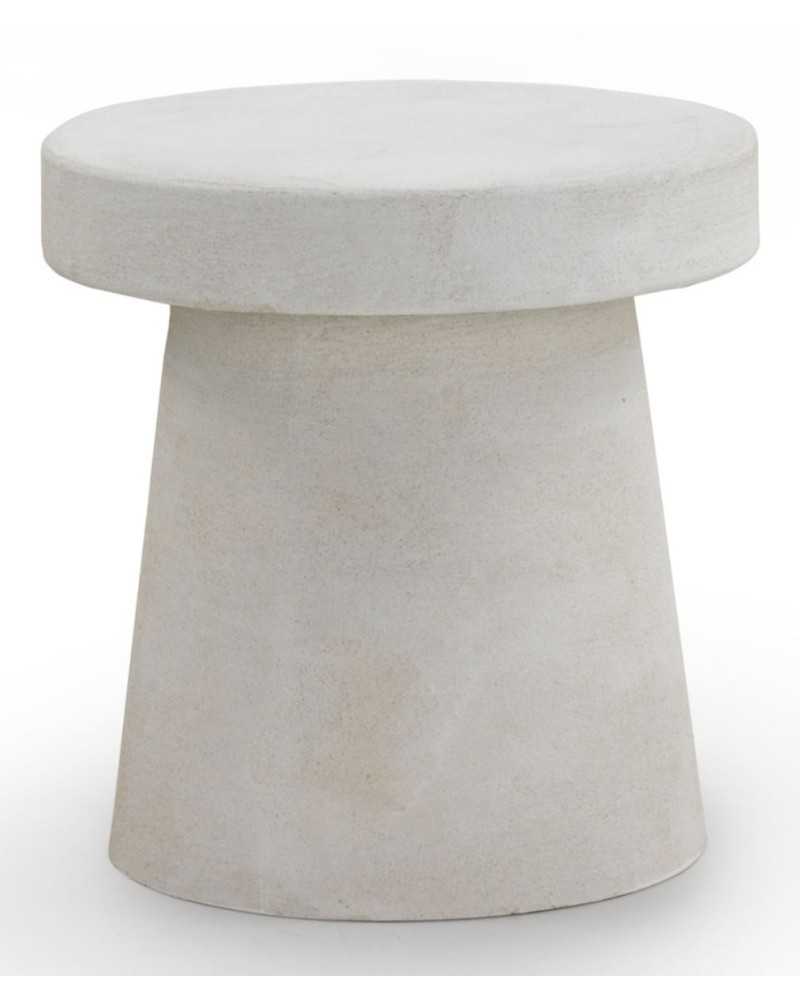 MESA DE CENTRO COLOR CEMENTO BLANCO DE POLIRESINA Gabar