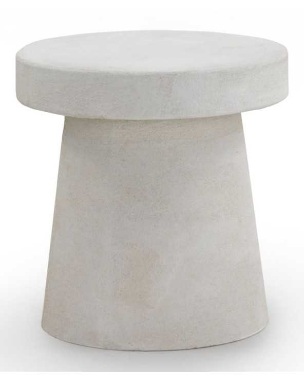 MESA DE CENTRO COLOR CEMENTO BLANCO DE POLIRESINA - Imagen 2