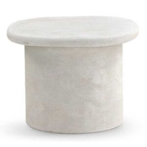 MESA DE CENTRO COLOR CEMENTO BLANCO DE POLIRESINA Gabar