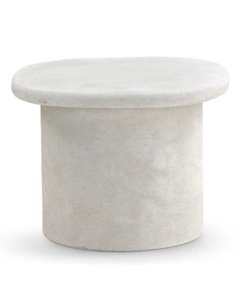 MESA DE CENTRO COLOR CEMENTO BLANCO DE POLIRESINA Gabar