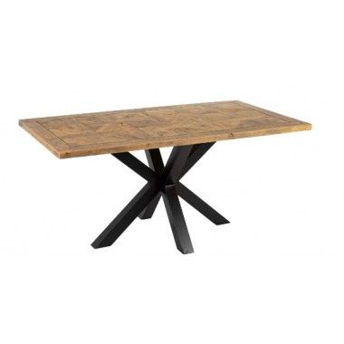 MESA COMEDOR NATURAL-NEGRO 160 X 90 X 76 CM