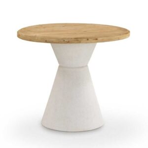 MESA DE COMEDOR REDONDA EN MADERA DE ABETO Y BASE DE POLIRESINA  Gabar