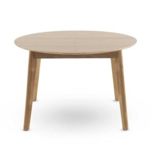 MESA EXTENSIBLE 120/150 DIAMETRO PATAS MADERA DE HEVEA CON SOBRE  Gabar