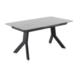 MESA EXTENSIBLE CERAMICA BLANCA CON PATAS METAL 160/210X90 - (P3  Gabar