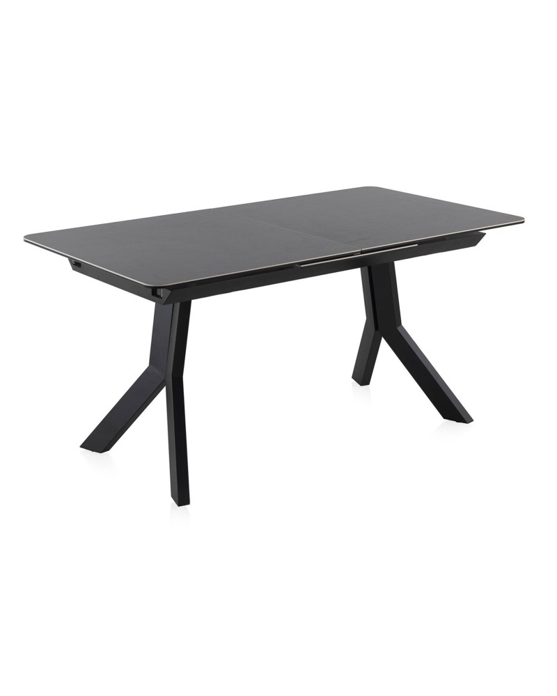 MESA EXTENSIBLE CERAMICA GRIS CON PATAS METAL 160/210X90 - (P30) Gabar