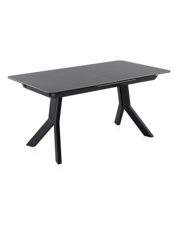 MESA EXTENSIBLE CERAMICA GRIS CON PATAS METAL 160/210X90 - (P30) - Imagen 2