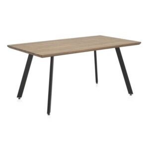 MESA MELAMINA EFECTO MADERA ROBLE CON PATAS METAL 160X90X75 Gabar