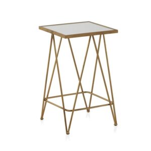 MESITA AUXILIAR METALICA DORADA  Gabar