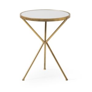 MESITA AUXILIAR METALICA DORADA  Gabar