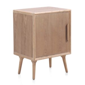 MESITA DE NOCHE 1 PUERTA MADERA DE FRESNO NATURAL Gabar