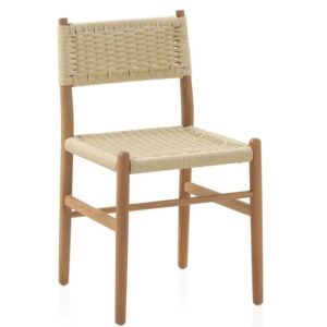 PACK 4 SILLAS MADERA DE HAYA CON ASIENTO TRENZADO  Gabar