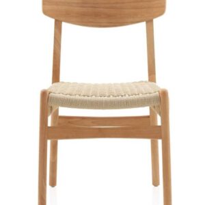 PACK 4 SILLAS MADERA DE HEVEA CON ASIENTO TRENZADO